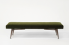 Sculptural ICO Bench Series 72 in Dark Walnut