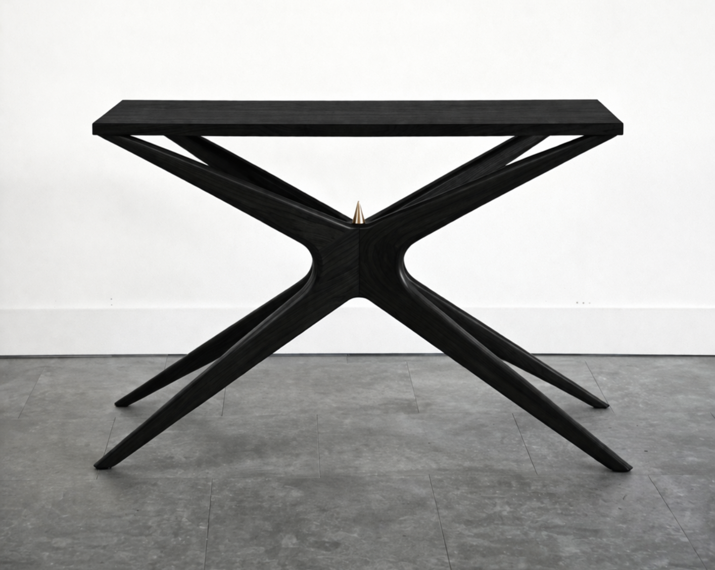 Gazelle Console Table in Blackout Oak Series 48