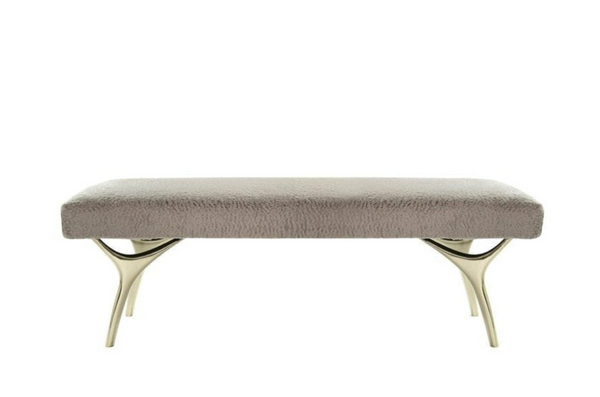 Crescent Bench Series 60 in Polished Brass