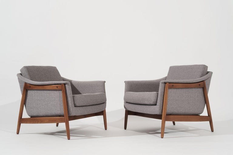Set of Teak Lounge Chairs by Folke Ohlsson for Dux, Sweden, circa 1950s