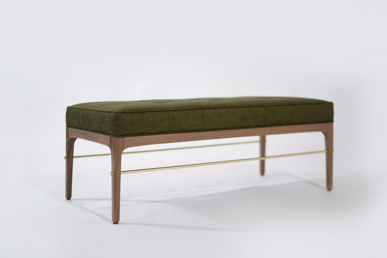 Linear Bench in Natural Walnut Series 48 by Stamford Modern