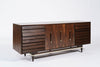 Mid Century Modern Credenza with Brass Accents, C. 1950s