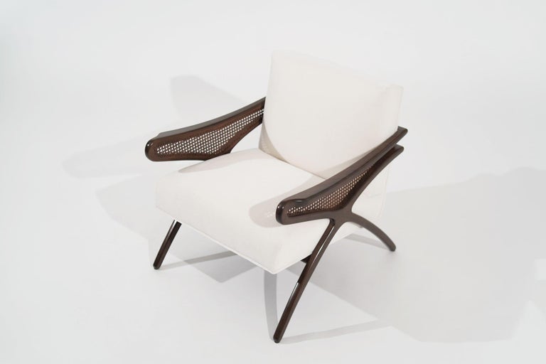 Mid-Century Modern Butterfly Lounge Chair in Mohair, circa 1960s