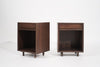 Set of Minimalist Walnut End Tables, C. 1950s