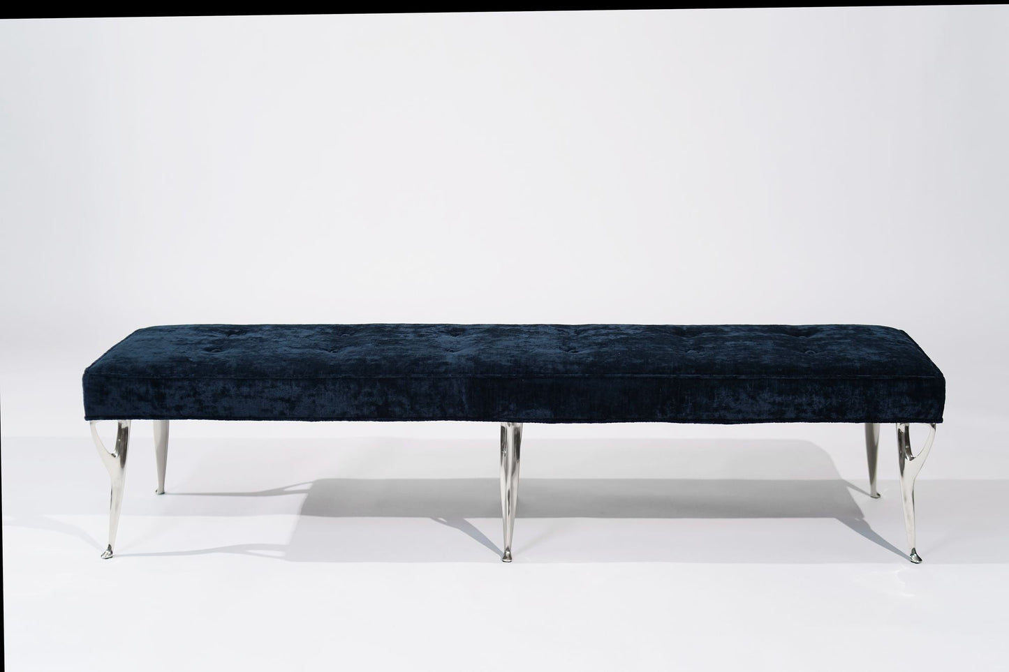 Mid Century Italian Bench in Chenille, C. 1950s