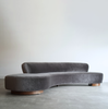 Serpentine Sofa by Vladimir Kagan in Mohair, Model 150BS, 2000s
