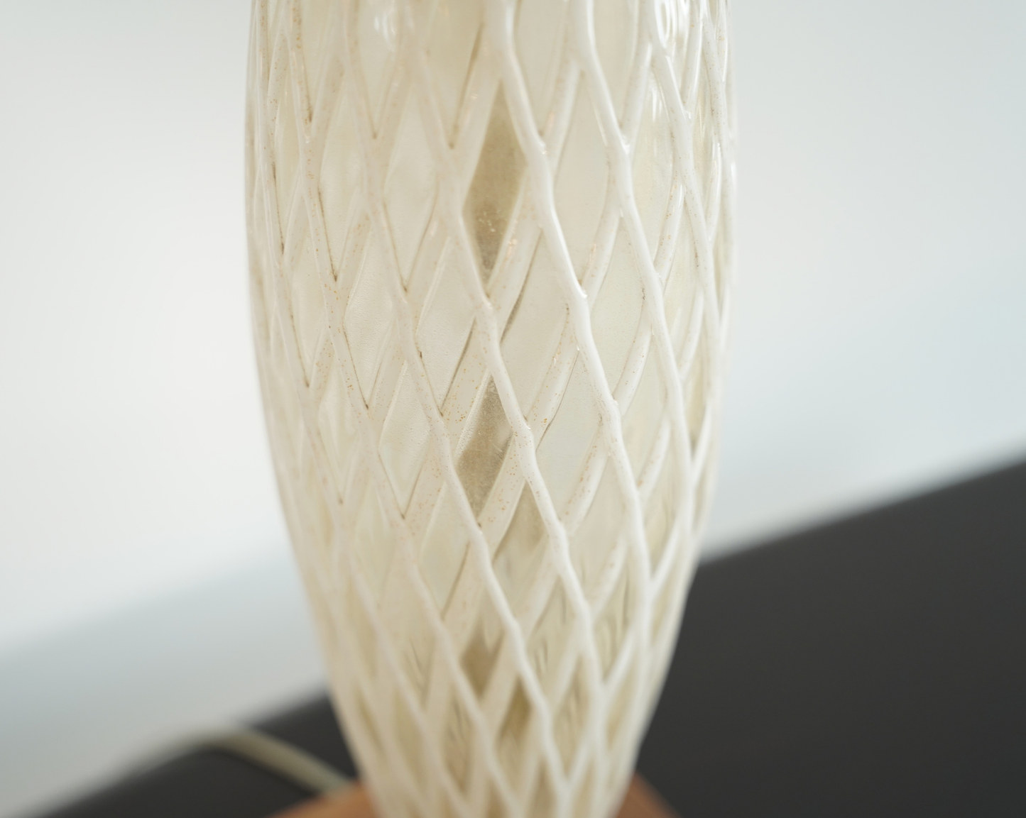 Pair of Murano Glass Table Lamps on Walnut Bases, Italy, 1960s