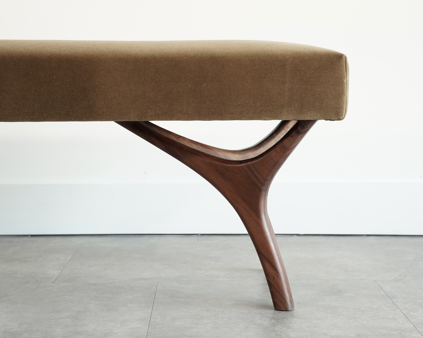 Crescent Bench Series 60 in Natural Walnut