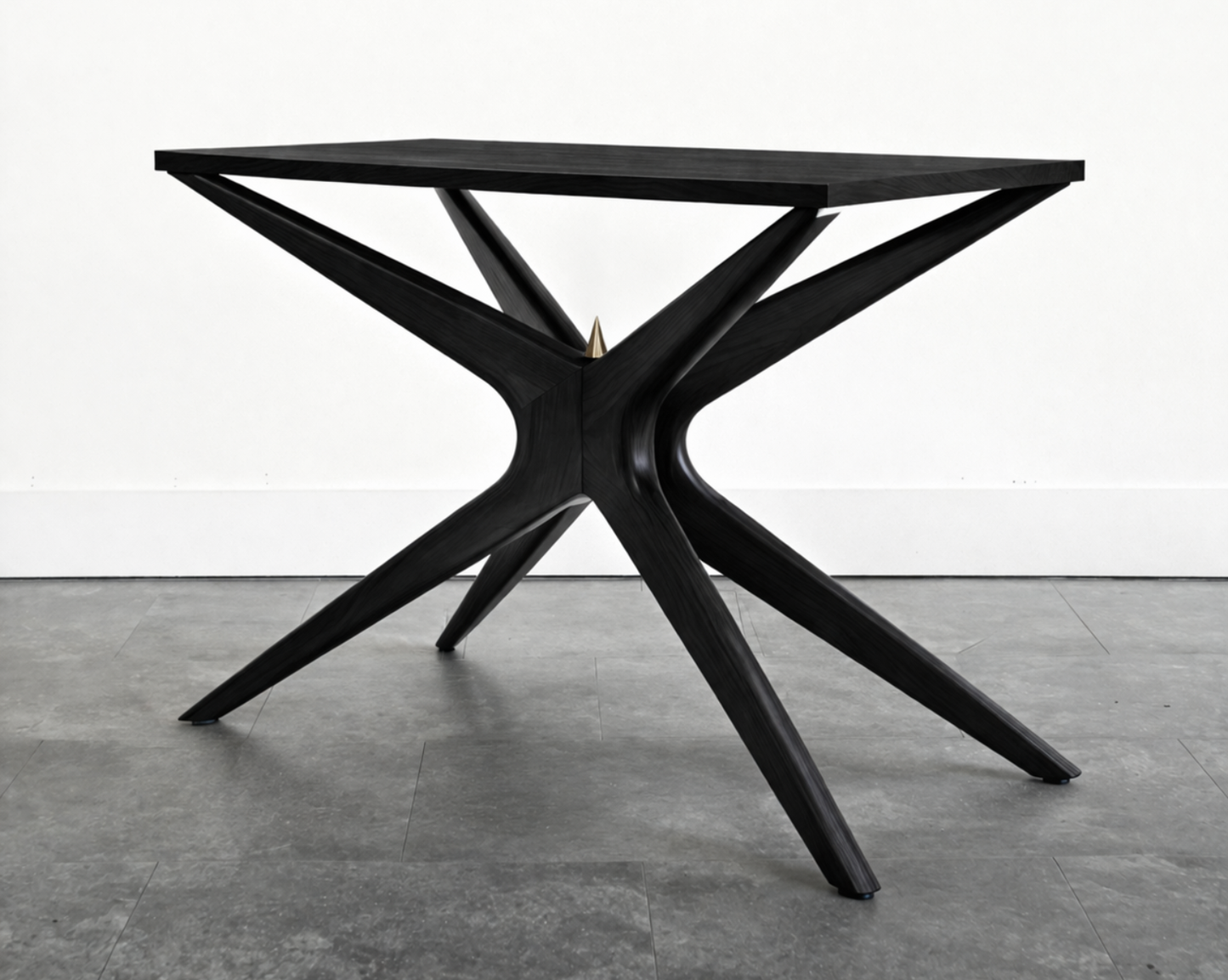 Gazelle Console Table in Blackout Oak Series 48