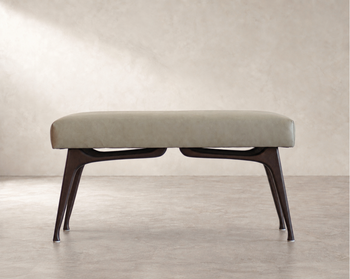 Sculptural ICO Bench Series 36 in Espresso Walnut