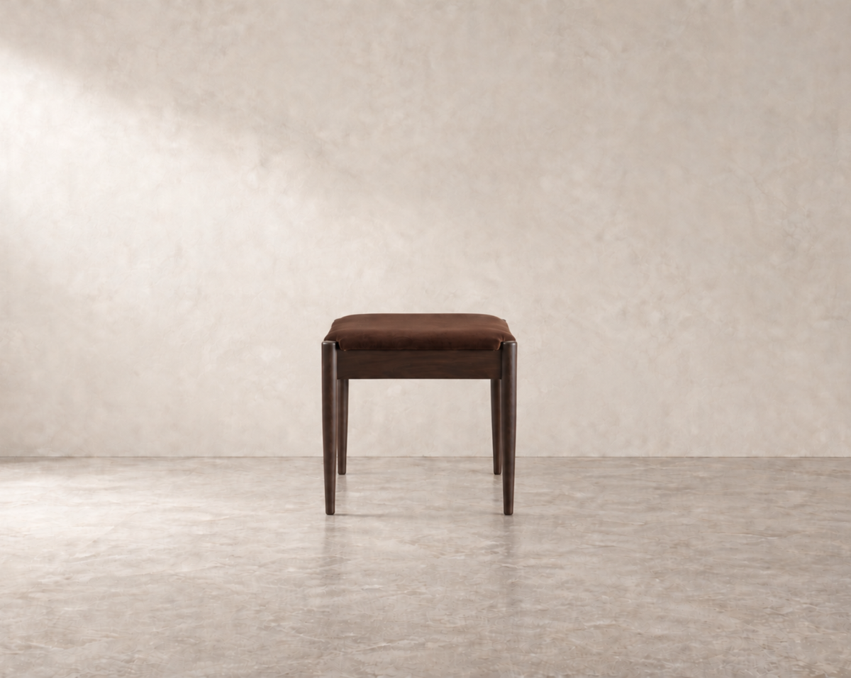 Wave Stool — Espresso Walnut Floor Sample | Ready to Ship
