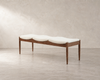Wave III Bench — Natural Walnut Floor Sample | Ready to Ship