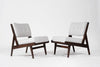 Rare Slipper Chairs by Jens Risom for Risom, Inc. C. 1950s