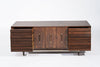 Mid Century Modern Credenza with Brass Accents, C. 1950s