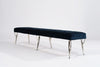 Mid Century Italian Bench in Chenille, C. 1950s