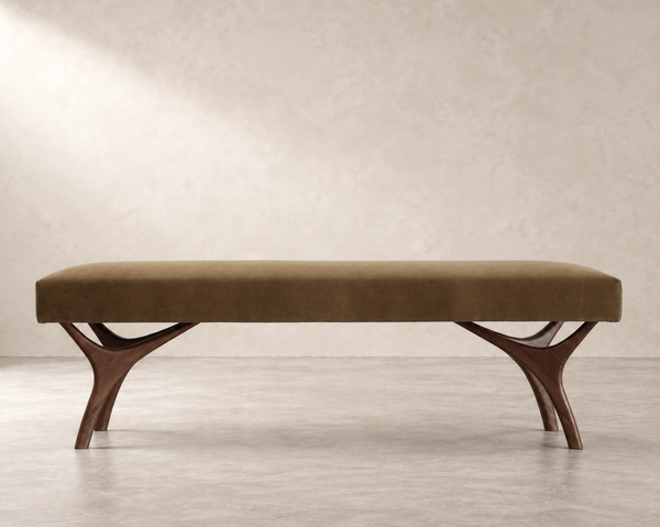 Crescent Bench Series 60 in Natural Walnut