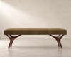 Crescent Bench Series 60 in Natural Walnut