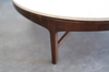 Travertine and Walnut Coffee Table by Erwin Lambeth, C. 1950s