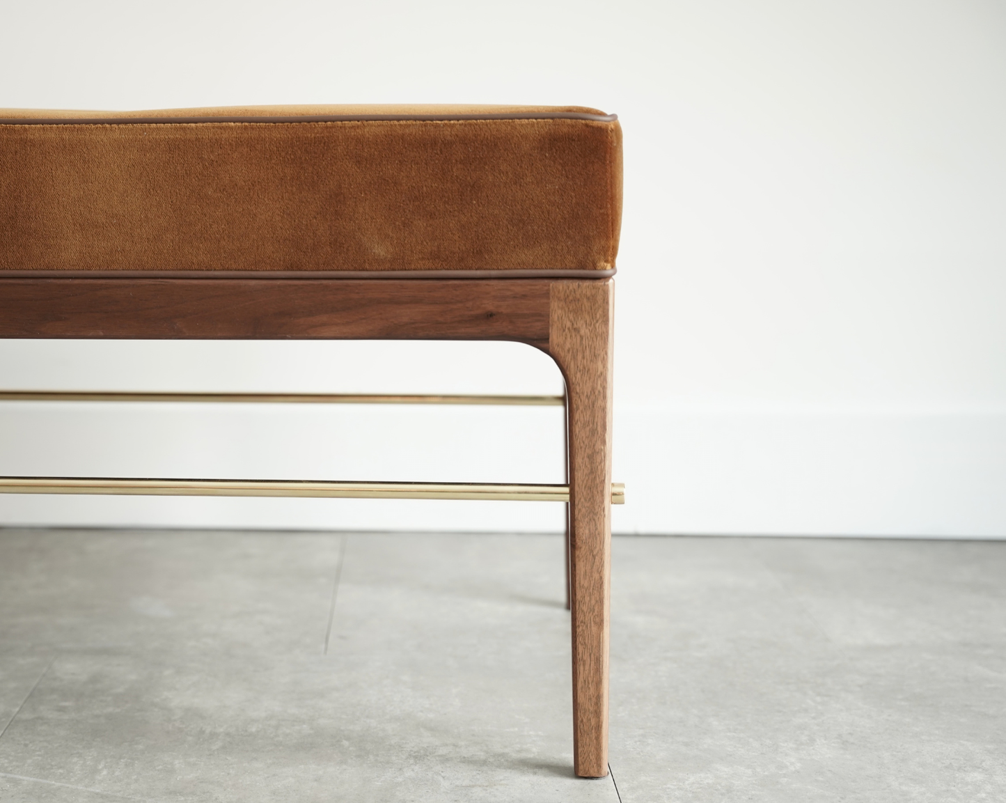 Linear Bench in Special Walnut Series 96