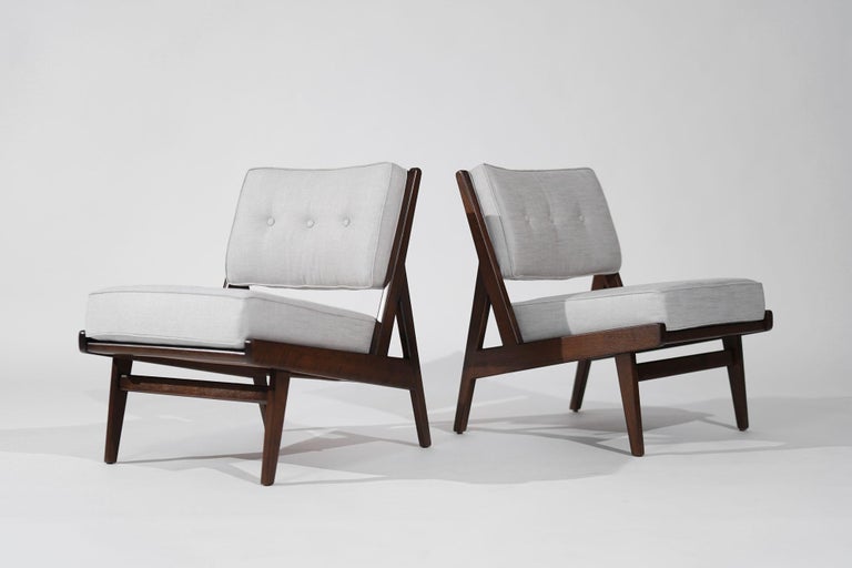 Rare Slipper Chairs by Jens Risom for Risom, Inc. C. 1950s