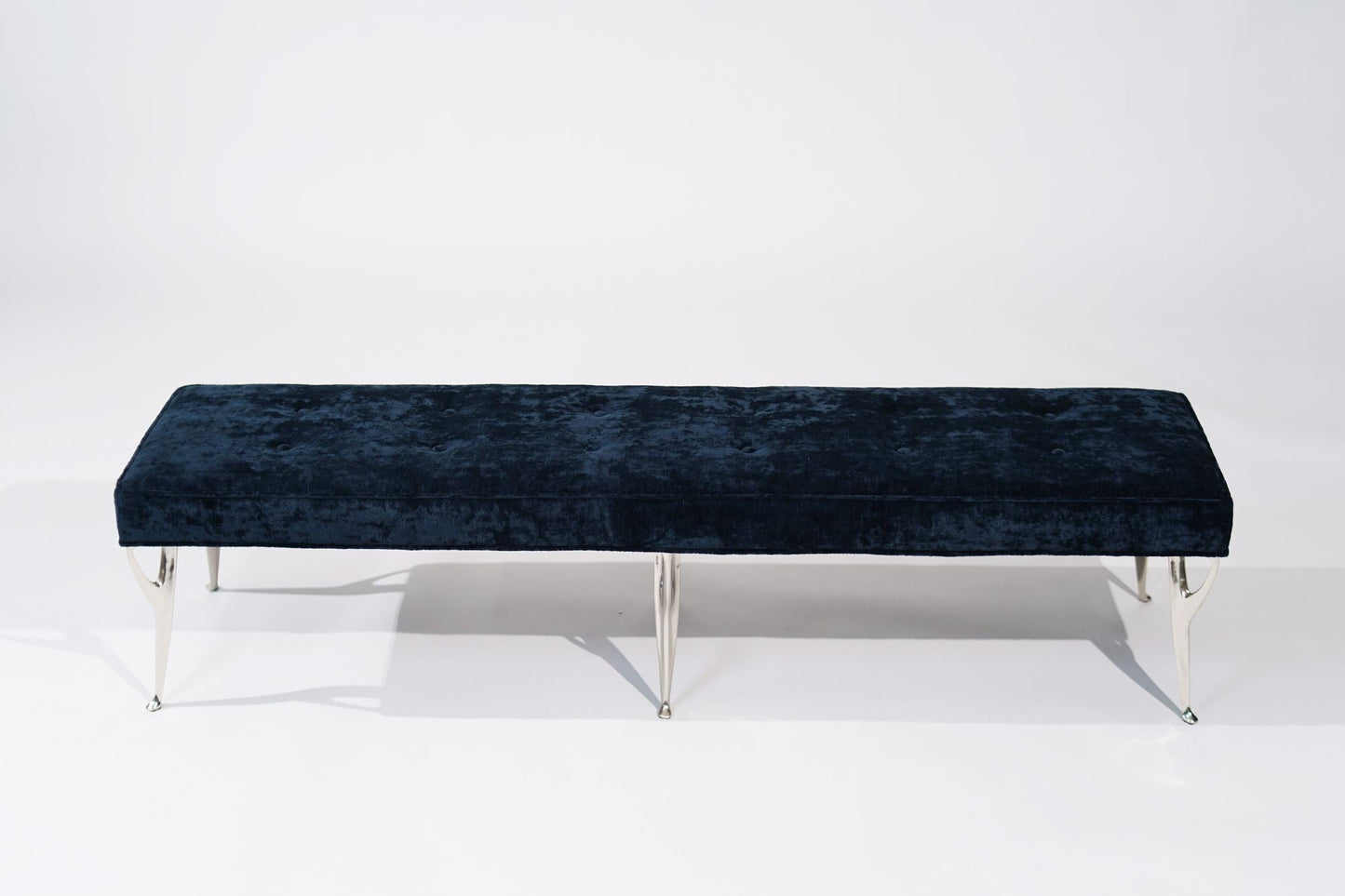 Mid Century Italian Bench in Chenille, C. 1950s