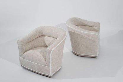 Scandinavian-Modern Swivel Chairs, Sweden, C. 1950s