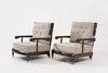 Rare Slat-Back Walnut Lounge Chairs by Widdicomb, Circa 1950s