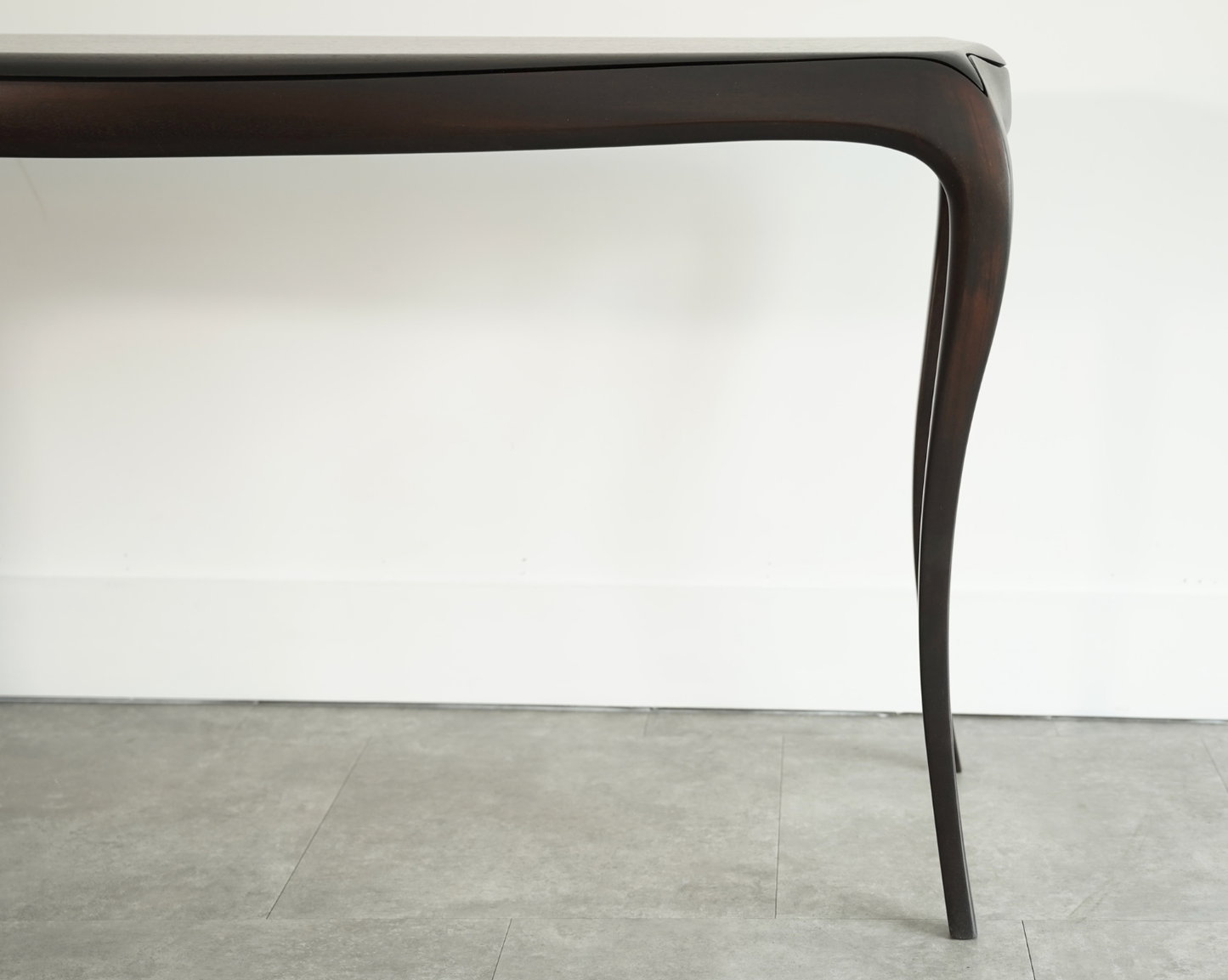 Sculpted Sapele Mahogany Console Table in Espresso, 1960s