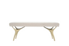 Crescent Bench Series 48 in Brushed Brass