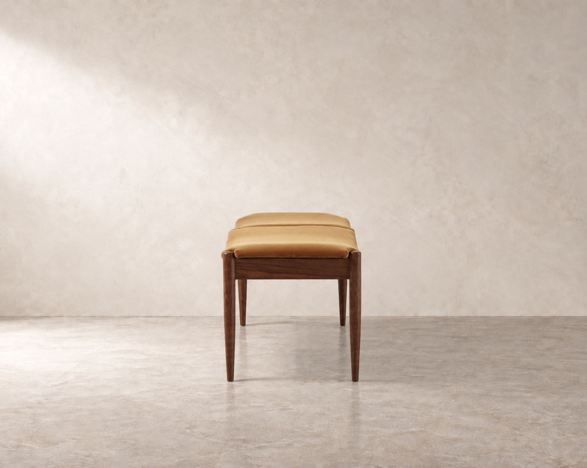 Wave II Bench in Dark Walnut