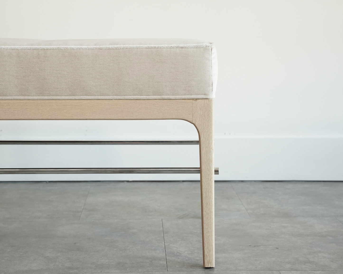 Linear Bench in White Oak Series 60