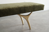 Crescent Bench Series 72 in Polished Brass
