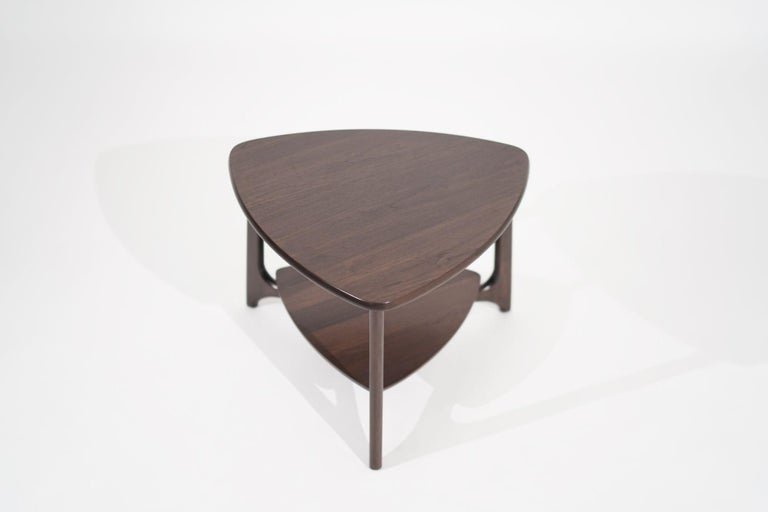 Refined Set of Sculpted Walnut End Tables, C. 1950s