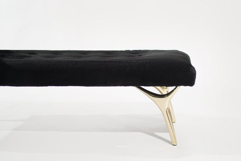 Crescent Daybed in Polished Brass