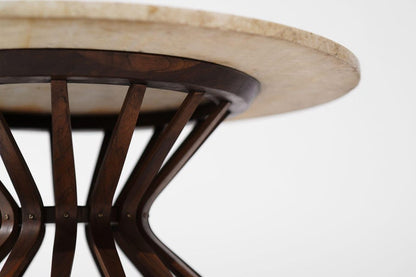 Sheaf of Wheat Travertine Top Coffee Table by Edward Wormley, C. 1950s