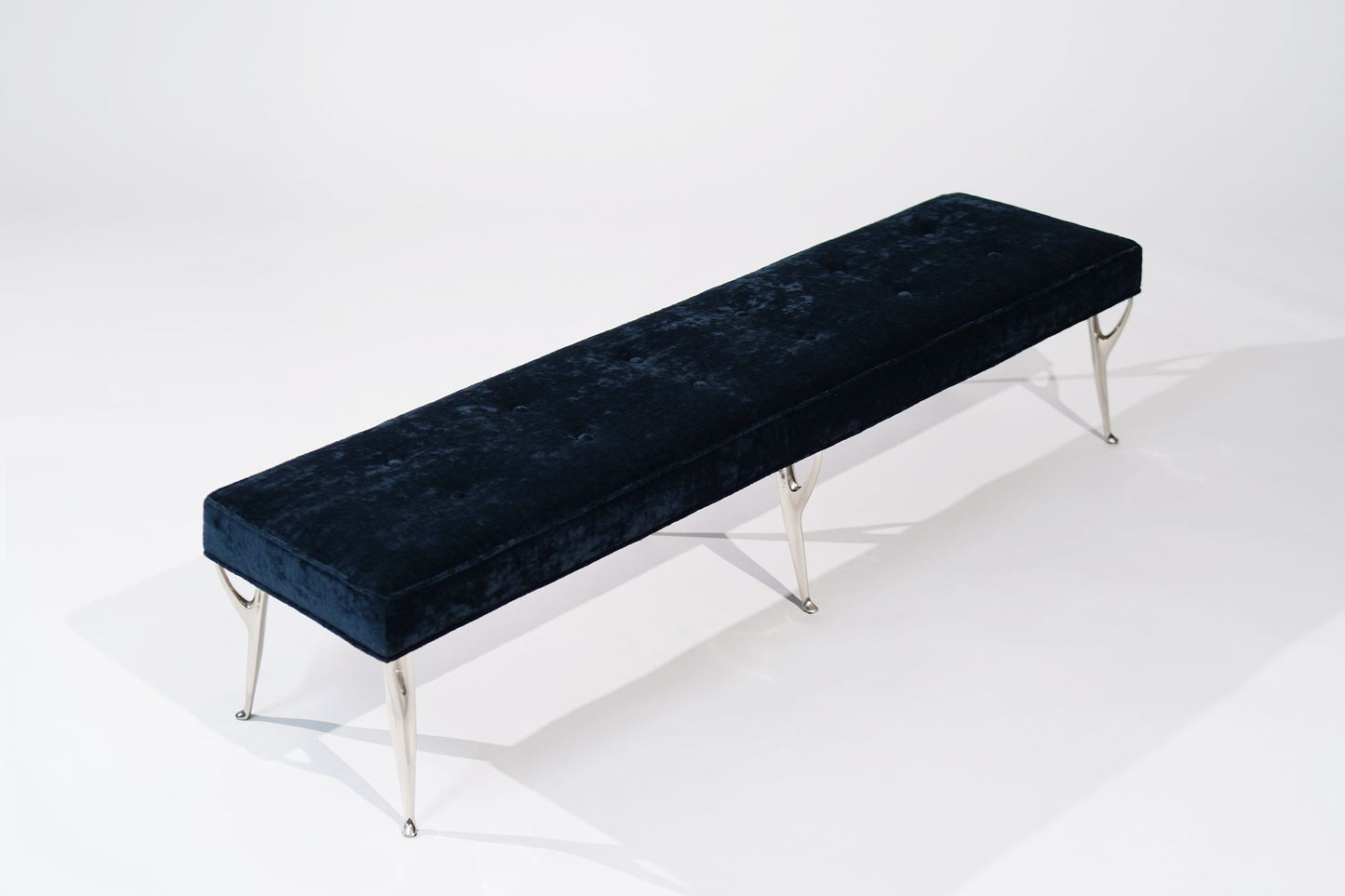 Mid Century Italian Bench in Chenille, C. 1950s