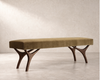 Crescent Bench Series 60 in Natural Walnut