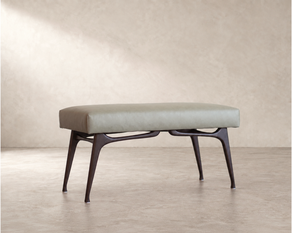 Sculptural ICO Bench Series 36 in Espresso Walnut