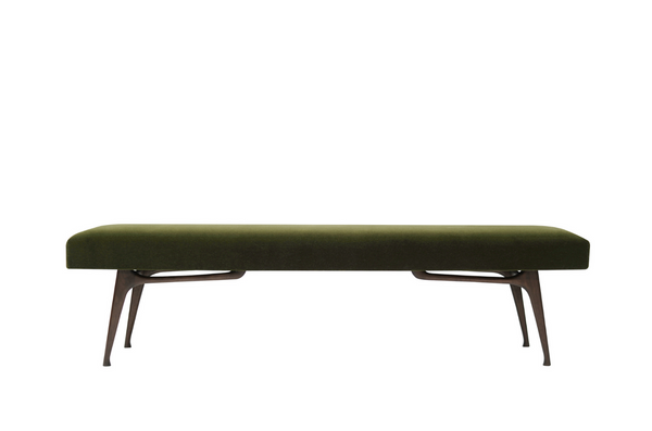 Sculptural ICO Bench Series 72 in Dark Walnut