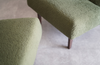 Set of Slipper Chairs by Jens Risom in Teddy Wool , C. 1950s