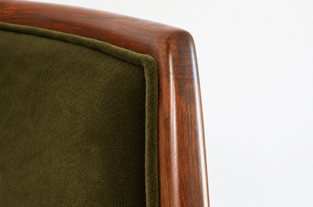Harold Schwartz Lounge Chairs in Olive Velvet, C. 1950s
