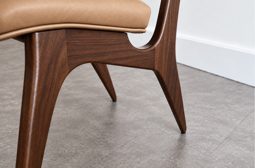 Set of Six Vladimir Kagan Sculpted Sling Dining Chairs, Model VK 101