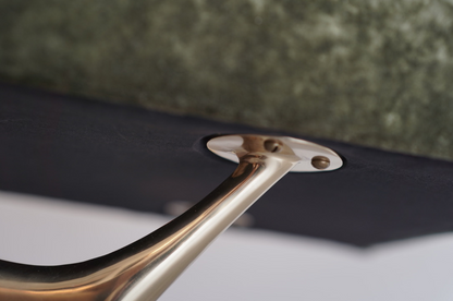 Crescent Bench Series 72 in Polished Brass