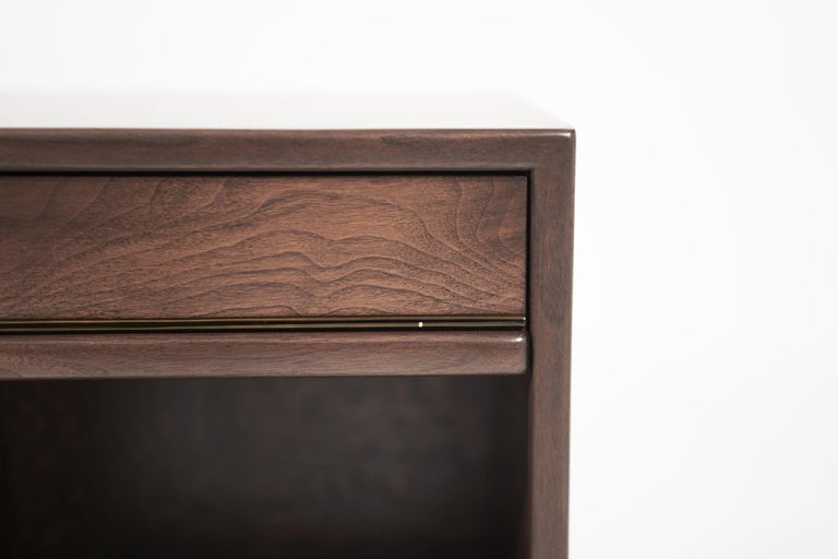 Set of Minimalist Walnut End Tables, C. 1950s