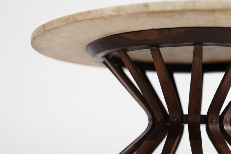 Sheaf of Wheat Travertine Top Coffee Table by Edward Wormley, C. 1950s