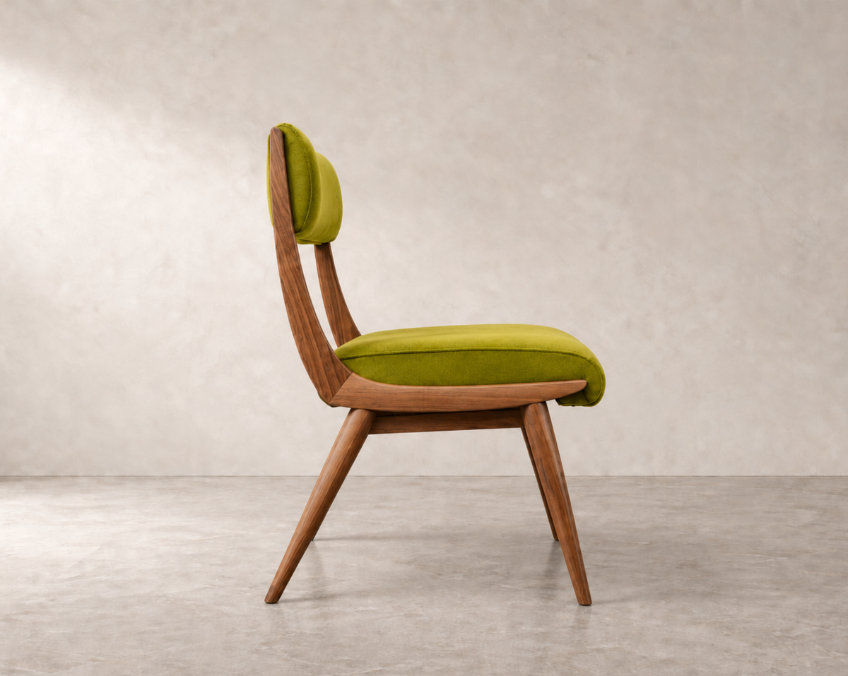 Low Back Parisiano Dining Chair in Natural Walnut