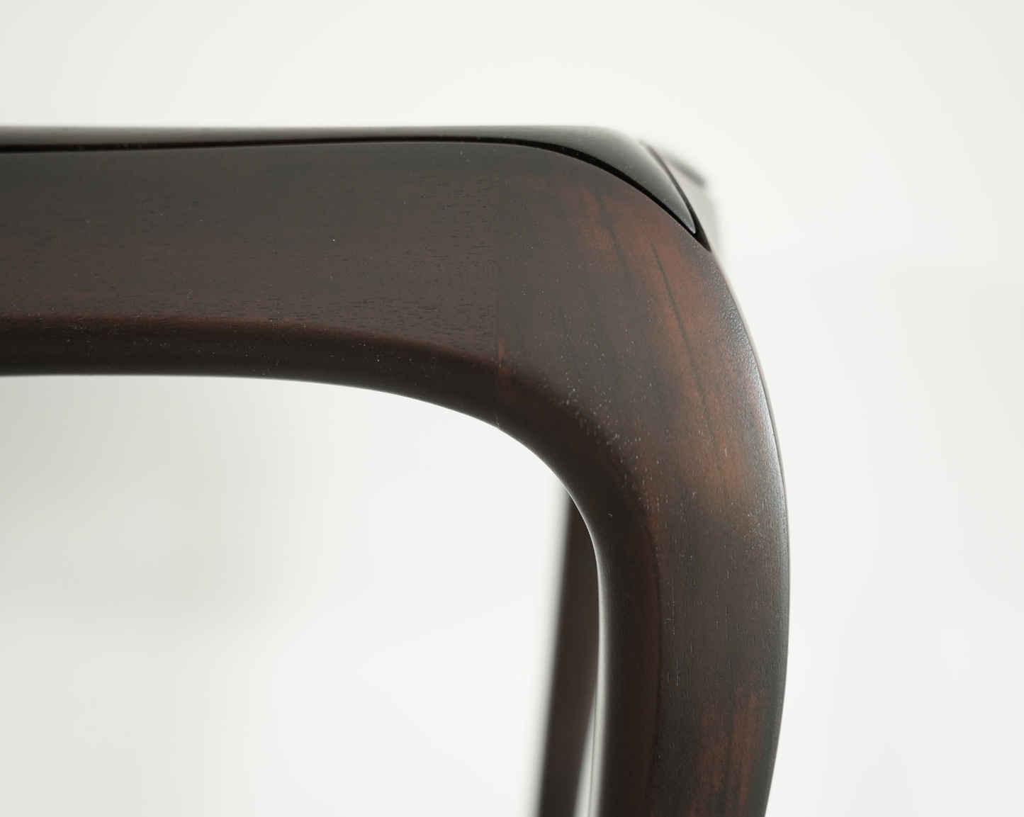 Sculpted Sapele Mahogany Console Table in Espresso, 1960s