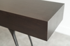 Crescent Console Table in Dark Walnut and Bronze