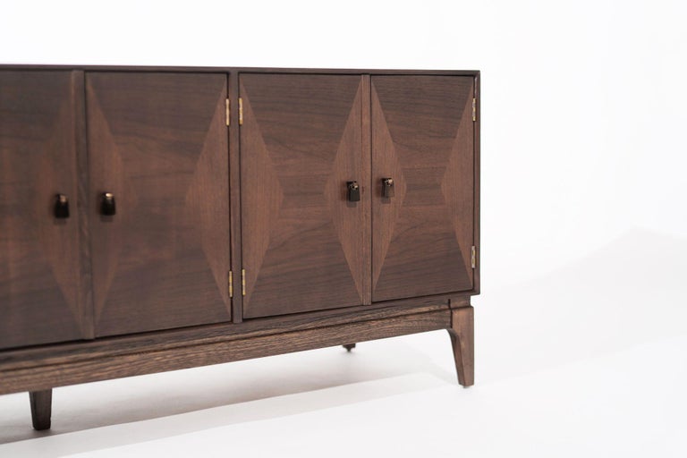 Mid-Century Modern Low Profile Credenza in Walnut, circa 1950s