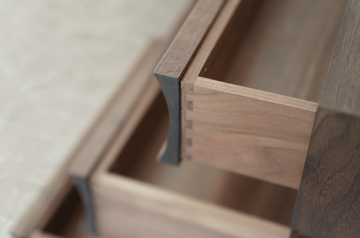 Stacked Nightstands — Dark Walnut Floor Samples | Ready to Ship